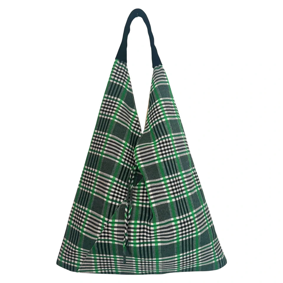 CHECKS GADDA SHOULDER BAG - GREEN