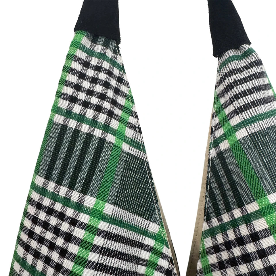 CHECKS GADDA SHOULDER BAG - GREEN