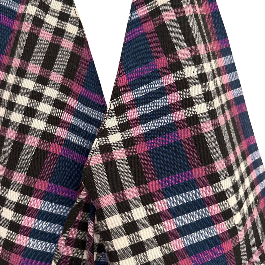 CHECKS GADDA SHOULDER BAG - PINK BLUE