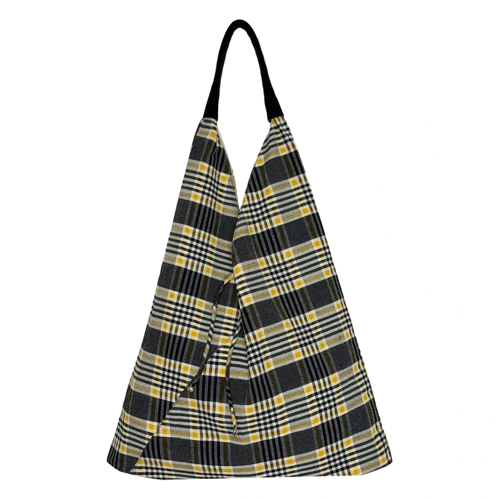 CHECKS GADDA SHOULDER BAG - YELLOW