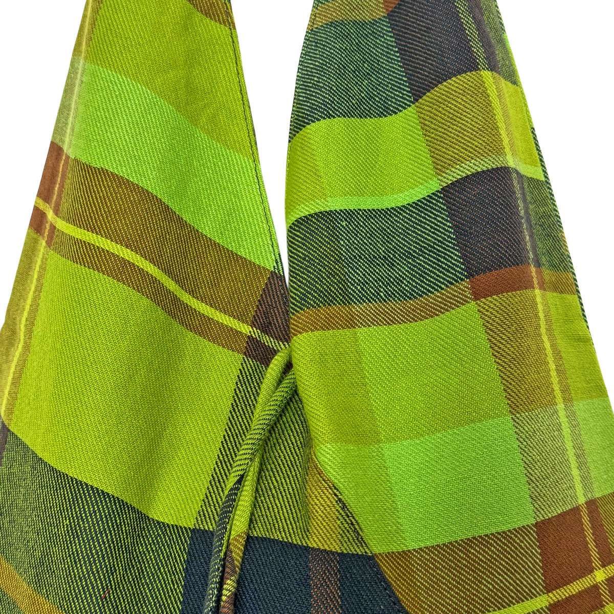 CHECKS SHOULDER BAG - BRIGHT GREEN