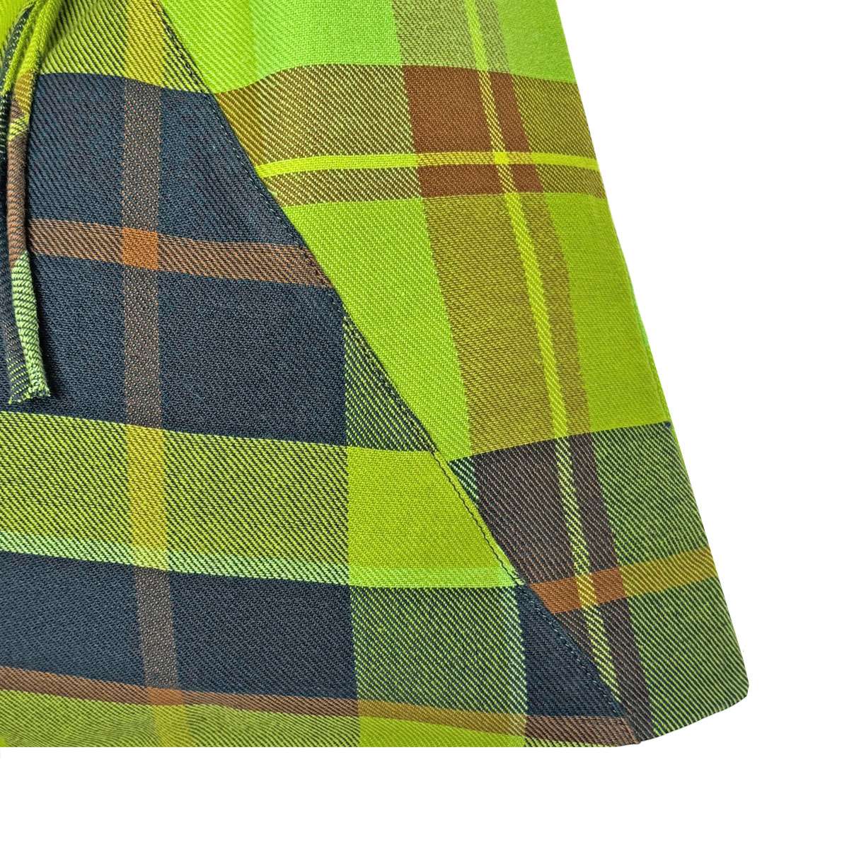 CHECKS SHOULDER BAG - BRIGHT GREEN
