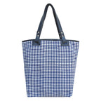 CHECKS TOTE - BLUE