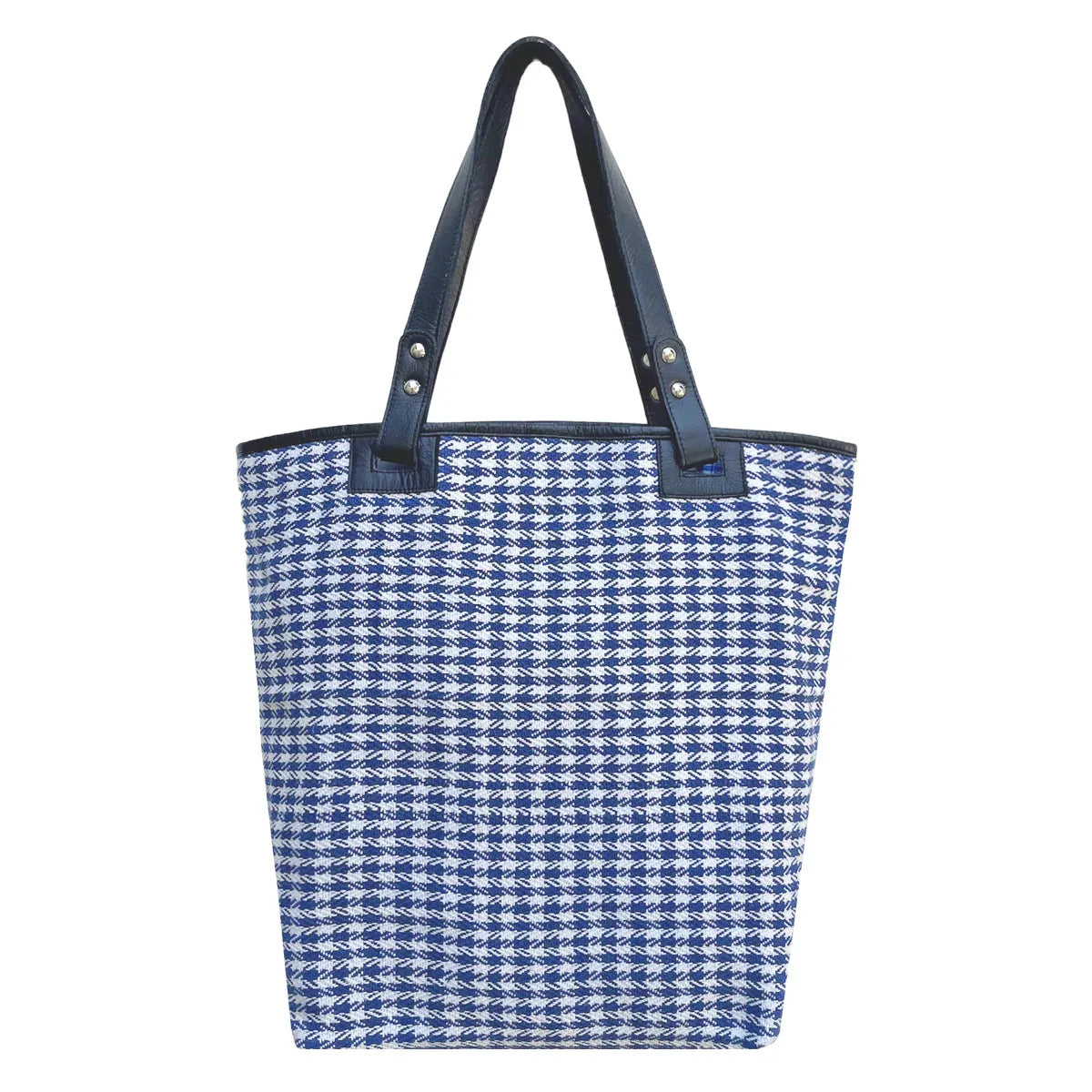 CHECKS TOTE - BLUE
