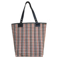 CHECKS TOTE - RUST & WHITE
