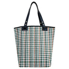 CHECKS TOTE - RUST & GREEN
