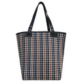 CHECKS TOTE - ORANGE & GREY