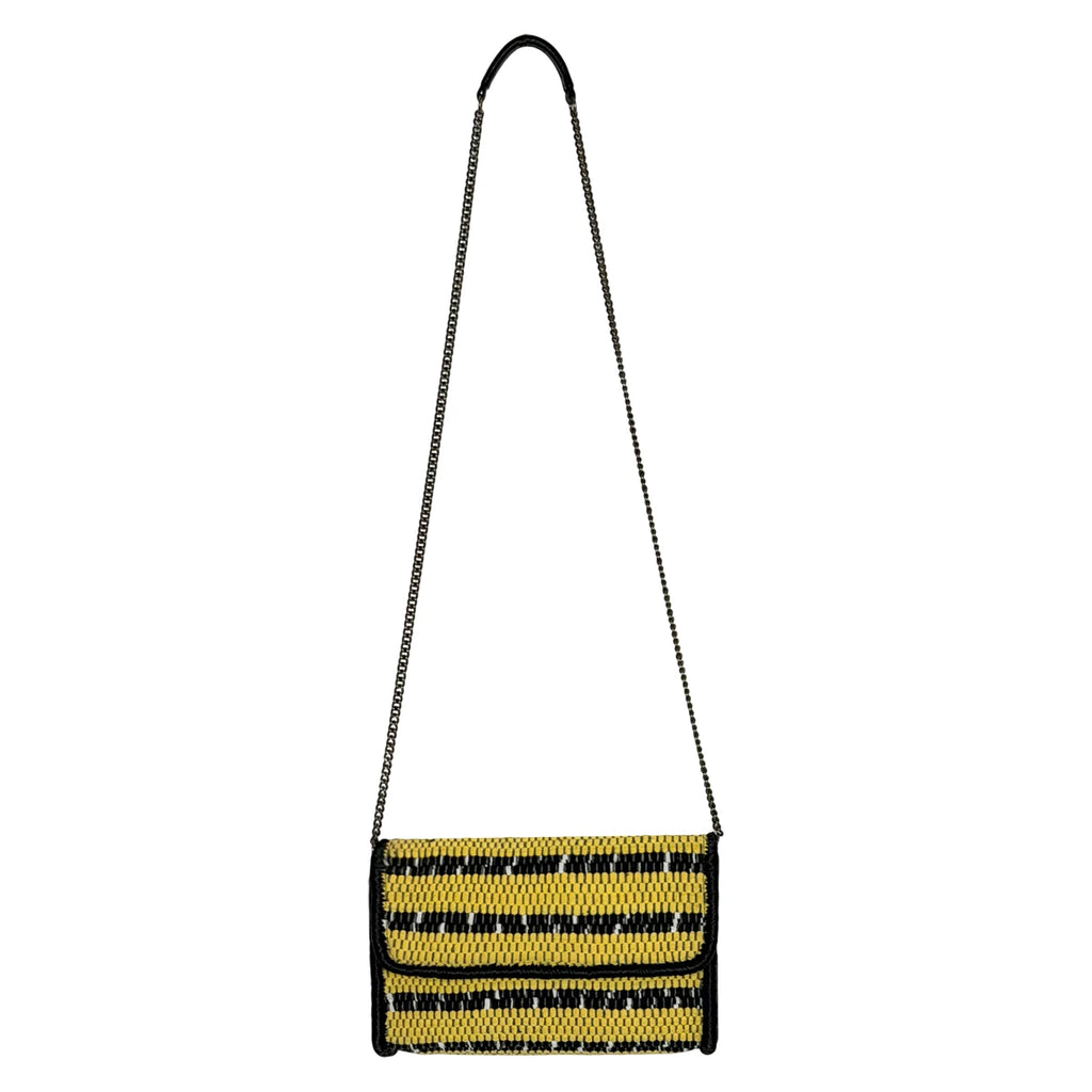 CHINDI CLUTCH BAG - YELLOW BLACK