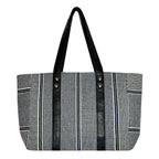 DHURRI HANDBAG SPST - ZIPPED - 002 (Navy & White)