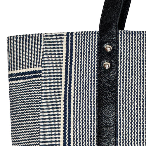 DHURRI HANDBAG SPST - ZIPPED - 002 (Navy & White)