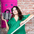 DHURRI MINI - SPST Black & White - ZIPPED - 001