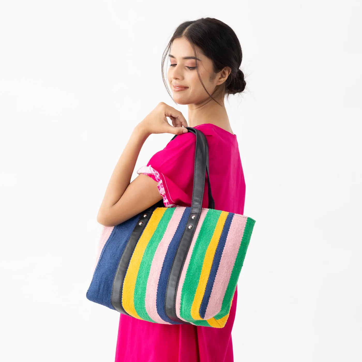 DHURRI SMALL TOTE ZIPPED - 001