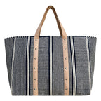 DHURRI TOTE SPST - NAVY & OFF-WHITE