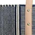 DHURRI TOTE SPST - NAVY & OFF-WHITE