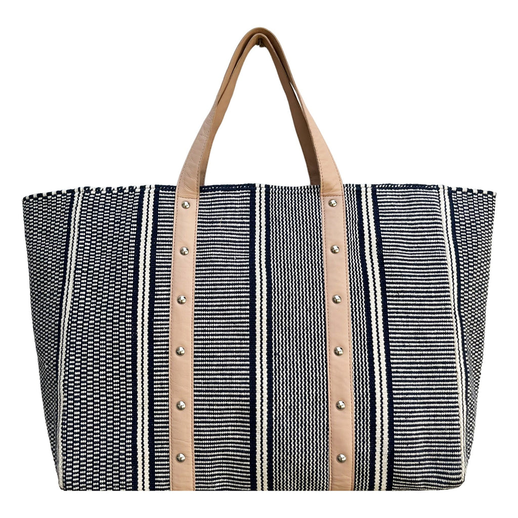 DHURRI TOTE SPST - NAVY & OFF-WHITE
