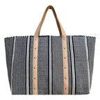 DHURRI TOTE SPST - NAVY & OFF-WHITE