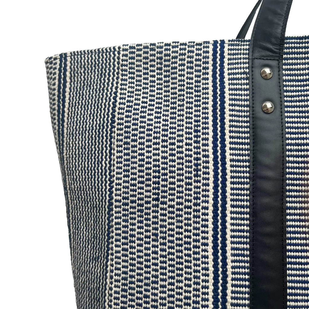 DHURRI TOTE SPST - NAVY & OFF-WHITE