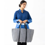 DHURRI TOTE SPST - NAVY & OFF-WHITE