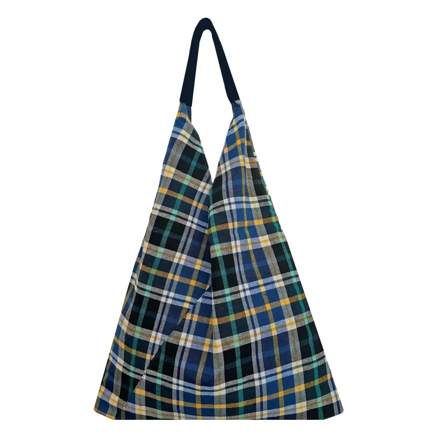 CHECKS GADDA SHOULDER BAG - BLUE