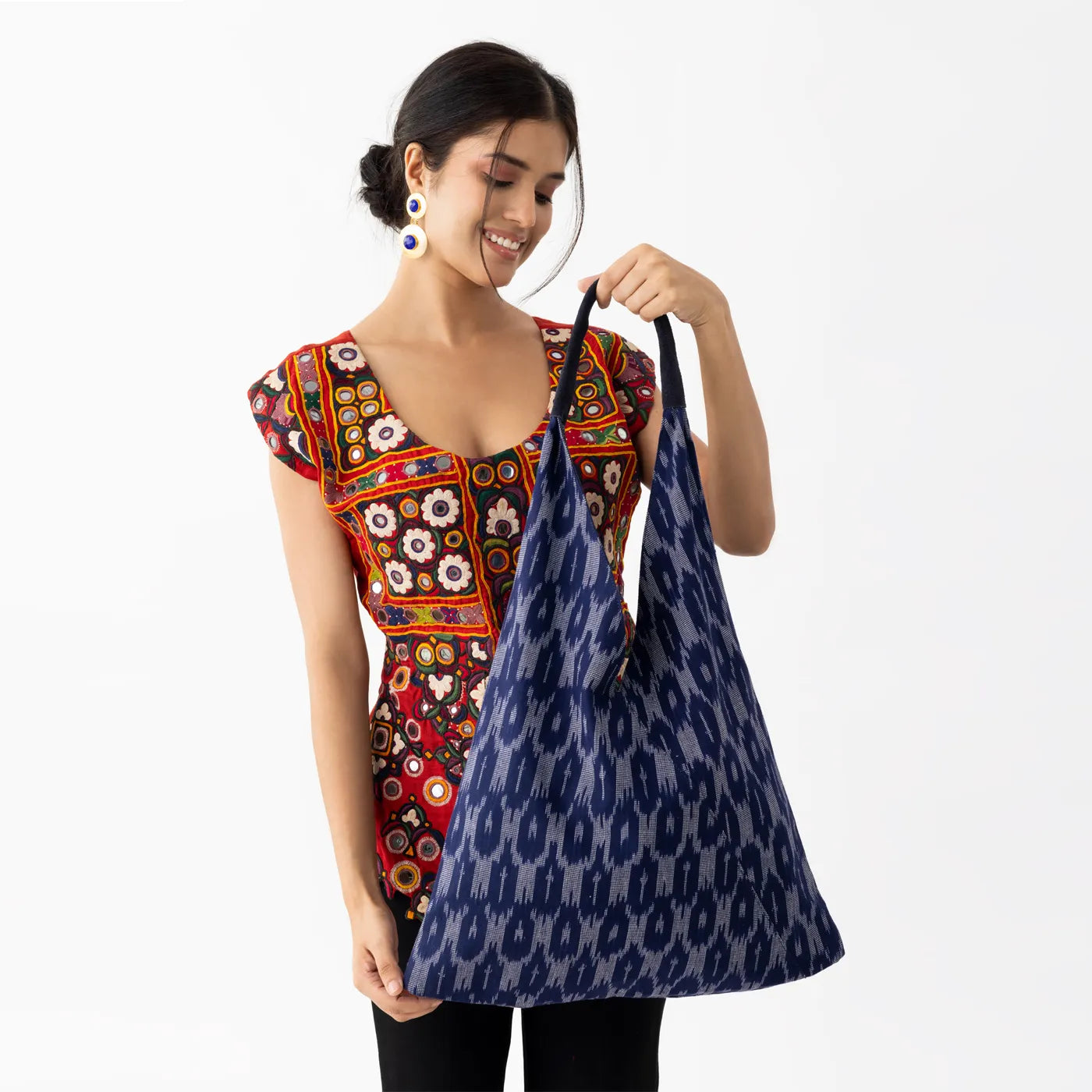 IKAT SHOULDER BAG - NAVY