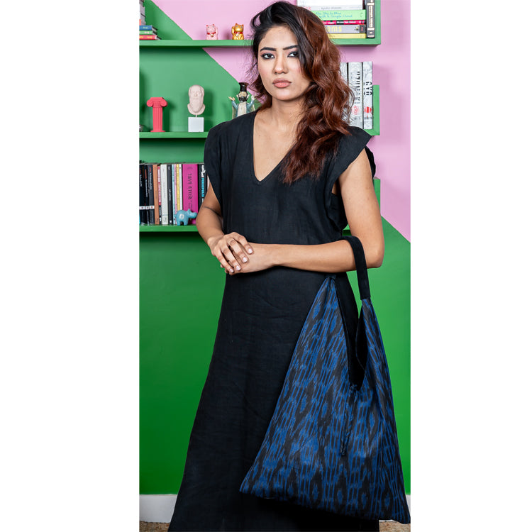 IKAT SHOULDER BAG - BLUE BLACK