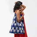 IKAT SHOULDER BAG - BLOCKY BLUES
