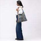 IKAT SHOULDER BAG - MULTI TEAL