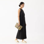 METALLIC CLUTCH - BLACK GOLD IKAT