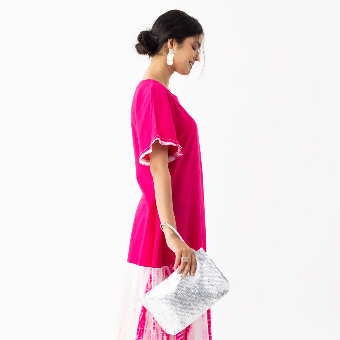 METALLIC CLUTCH - SILVER