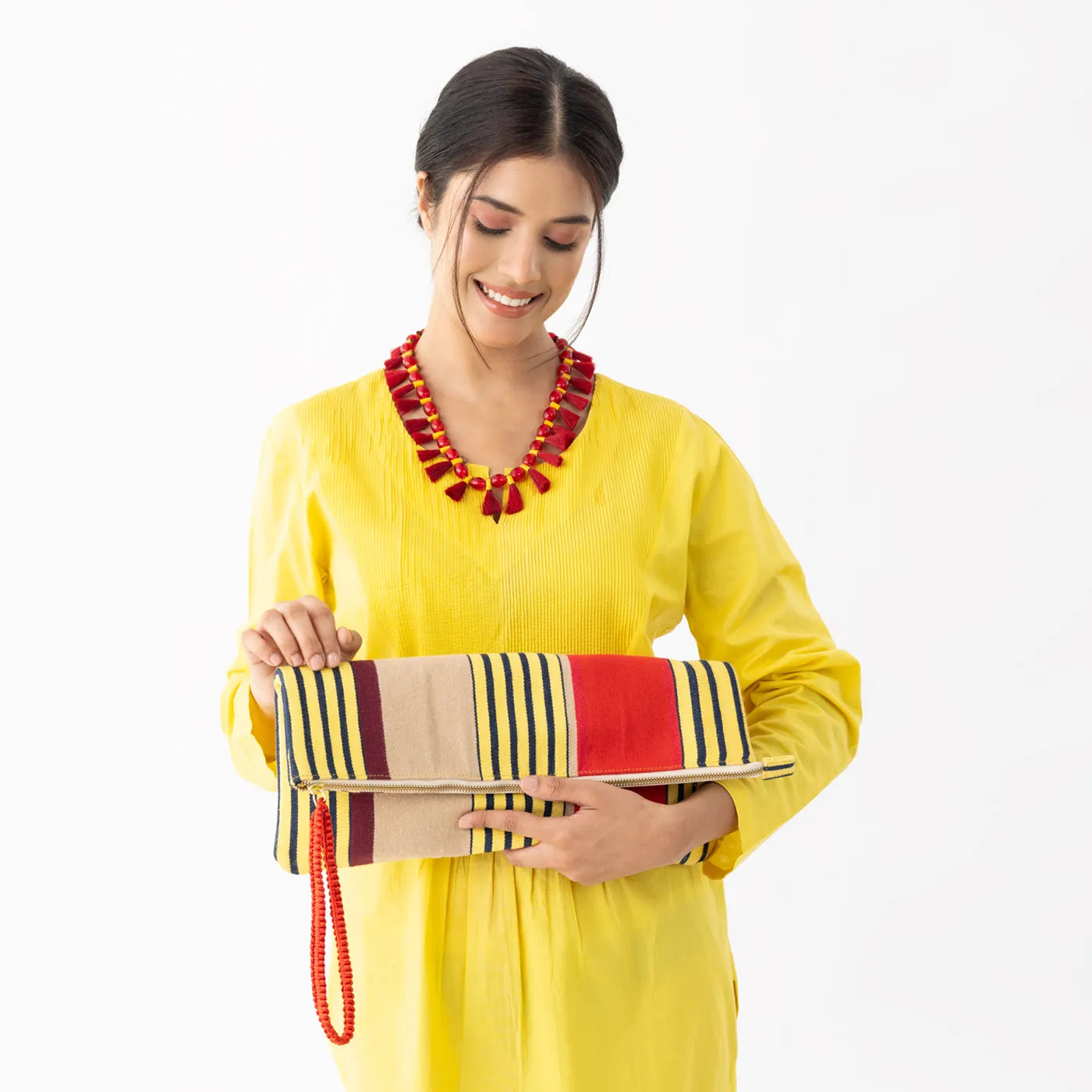 STRIPY BIG POUCH - 013