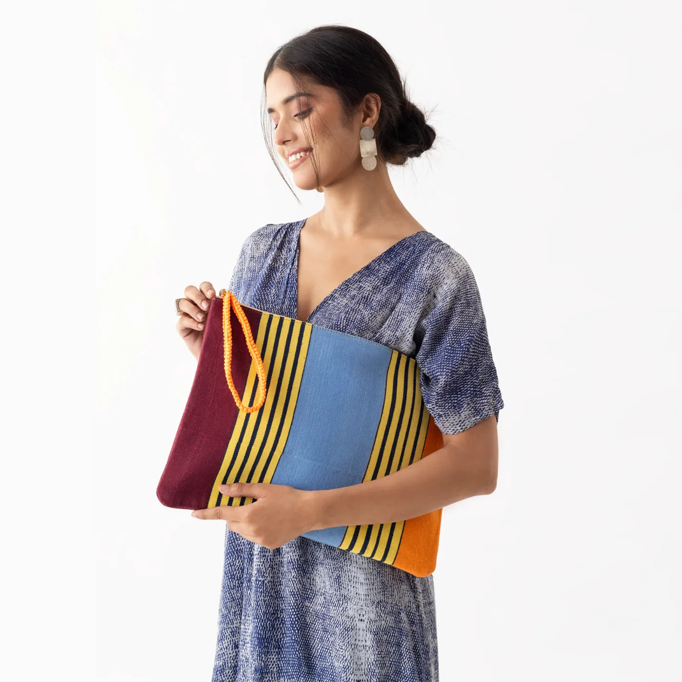 STRIPY BIG POUCH - 014