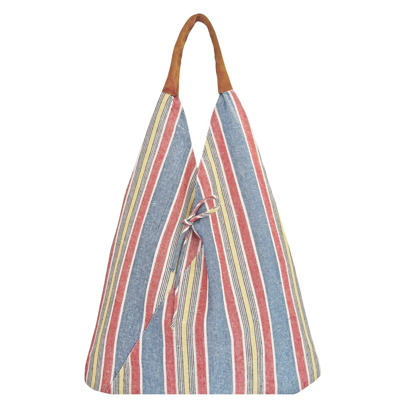STRIPY GADDA SHOULDER BAG - BLUE RED