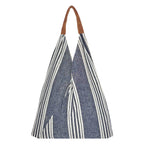 STRIPY GADDA SHOULDER BAG - Grey White