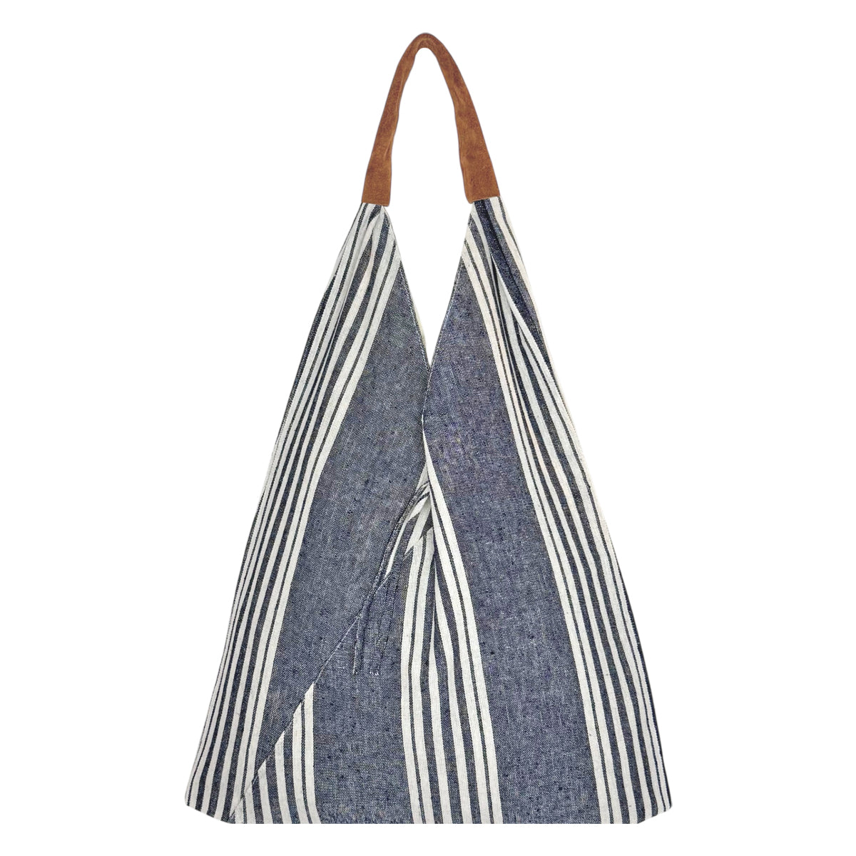 STRIPY GADDA SHOULDER BAG - Grey White