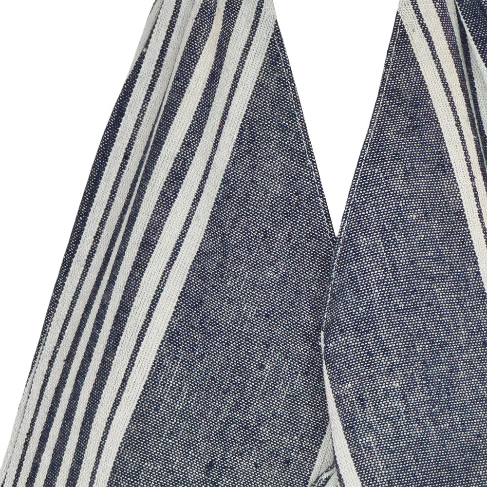 STRIPY GADDA SHOULDER BAG - Grey White