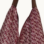 ZARI SARI SHOULDER BAG - BURGUNDY - 010