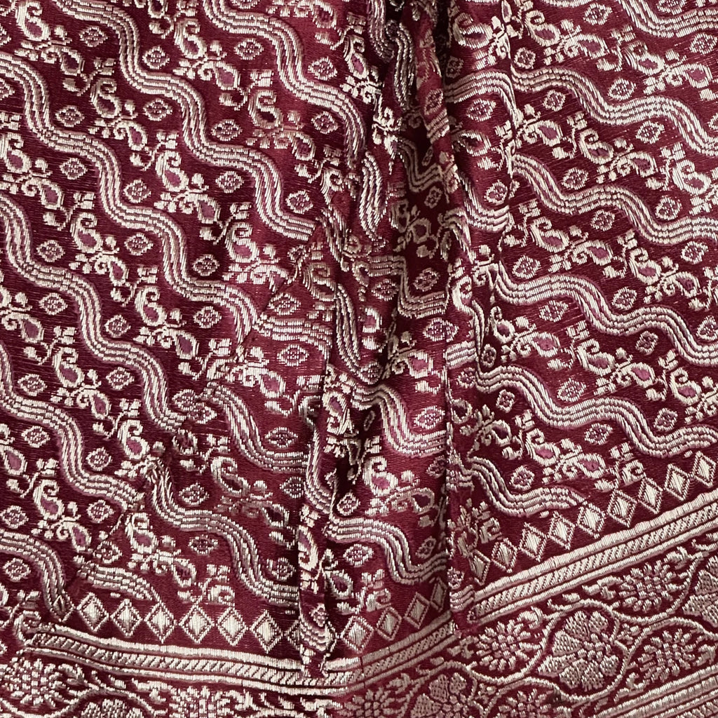 ZARI SARI SHOULDER BAG - BURGUNDY - 010