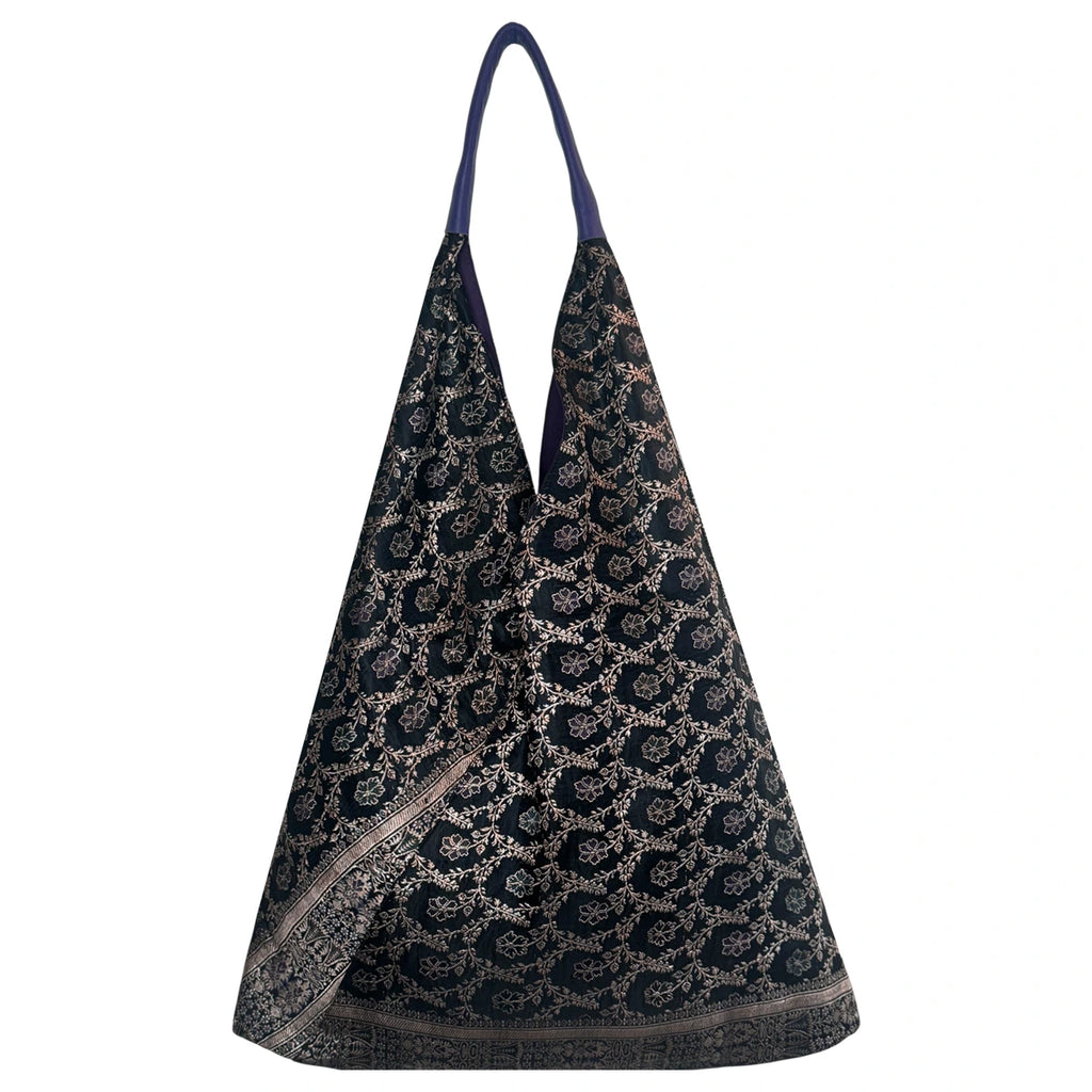 ZARI SARI SHOULDER BAG - BLACK - 011