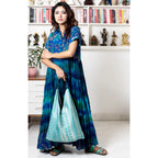 ZARI SARI SHOULDER BAG - TURQUOISE - 014