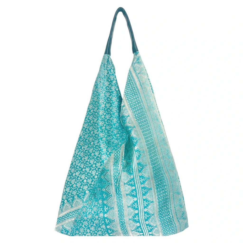 ZARI SARI SHOULDER BAG - TURQUOISE - 016